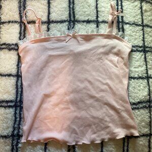 NWT Pink Tank Bow Womens Cami